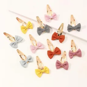 12-pieces Cute Bow Hair clip For Toddler Girls