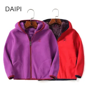 1-11 Years children's jacket Thicken girl coat polar fleece Zipper coat for girls jacket for girls Autumn Winter baby boy coat