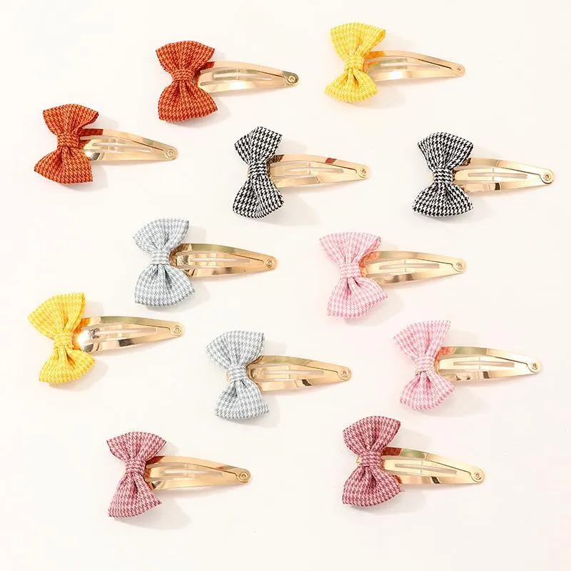 12-pieces Cute Bow Hair clip For Toddler Girls