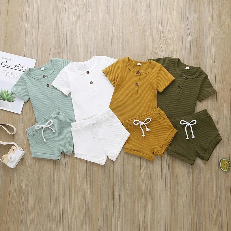 2-piece Solid T-shirt & Shorts for Baby