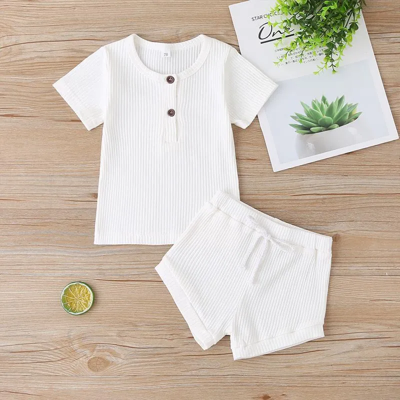 2-piece Solid T-shirt & Shorts for Baby