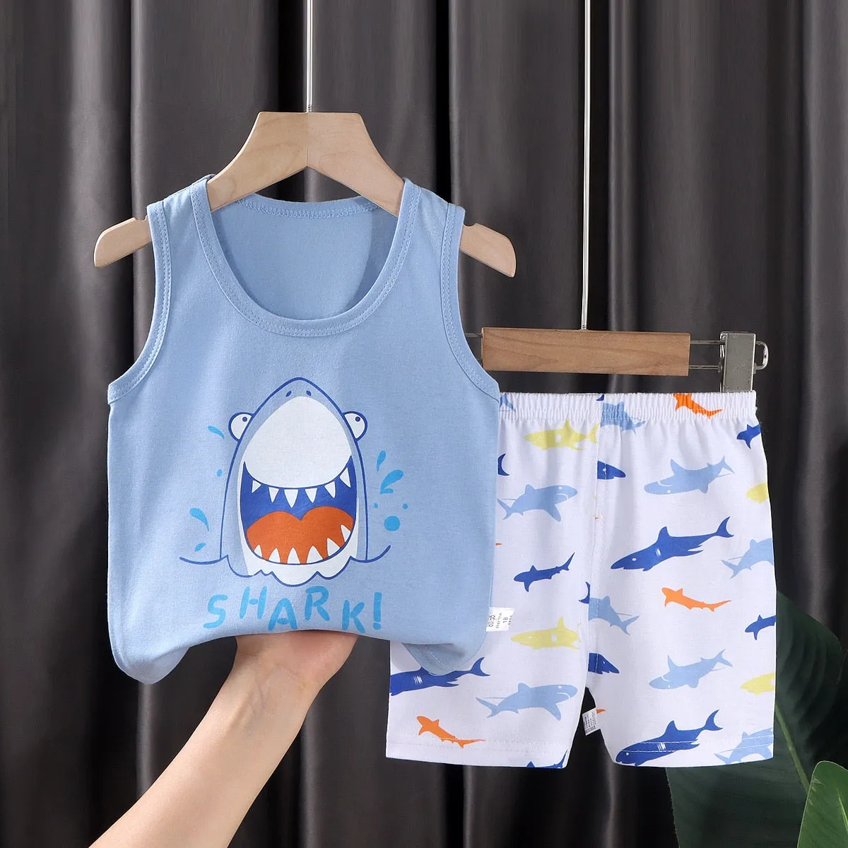 2PCS Children Clothing Vest Suit Children's Sets Summer