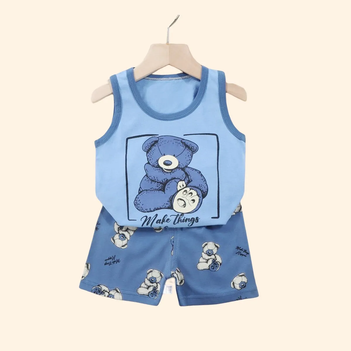 2PCS Children Clothing Vest Suit Children's Sets Summer