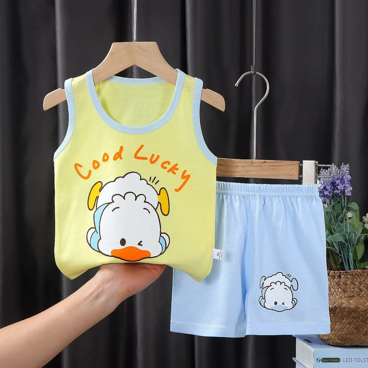 2PCS Children Clothing Vest Suit Children's Sets Summer