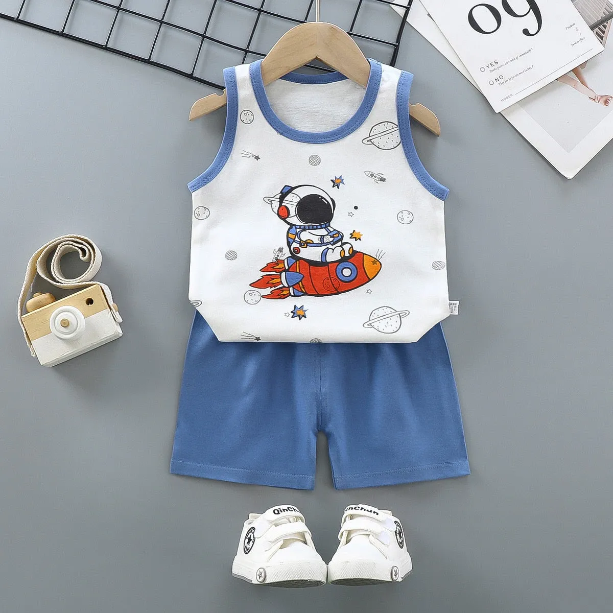 2PCS Children Clothing Vest Suit Children's Sets Summer