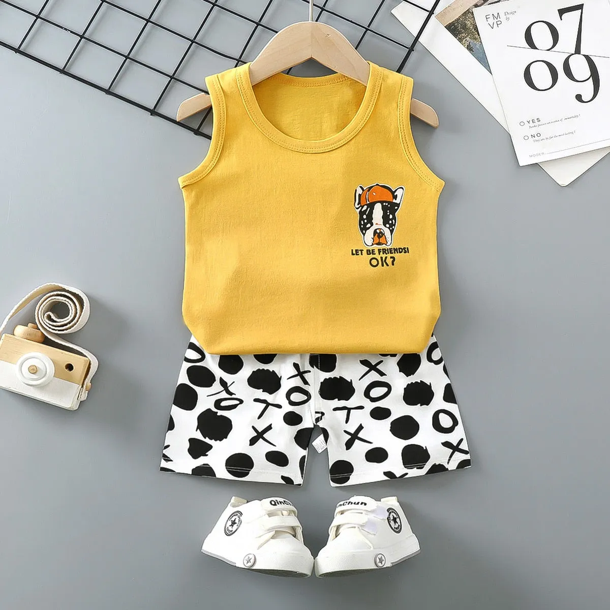 2PCS Children Clothing Vest Suit Children's Sets Summer