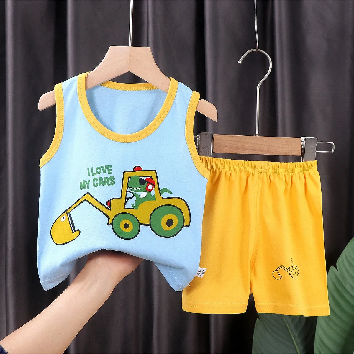 2PCS Children Clothing Vest Suit Children's Sets Summer