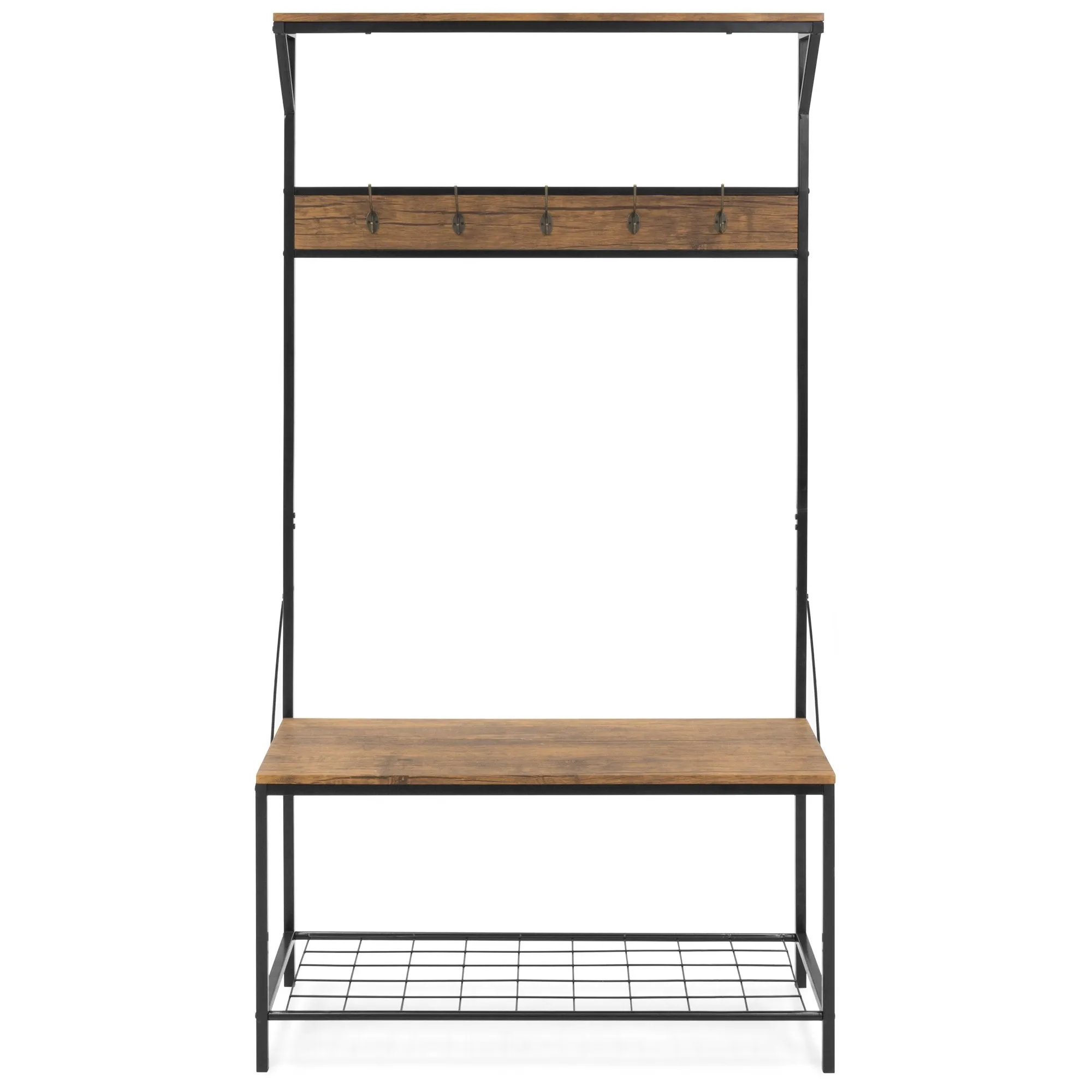 71x39in 3-Shelf Hall Accent Tree Storage Rack