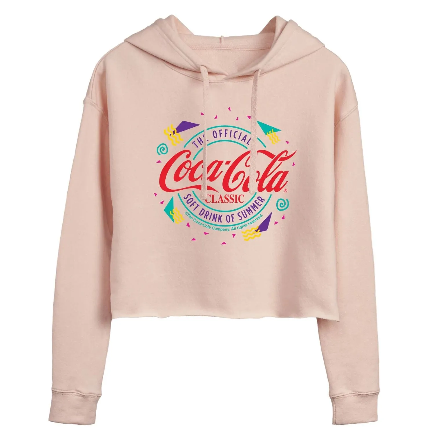 90's Coca-Cola Junior Crop Hoodie Licensed Character