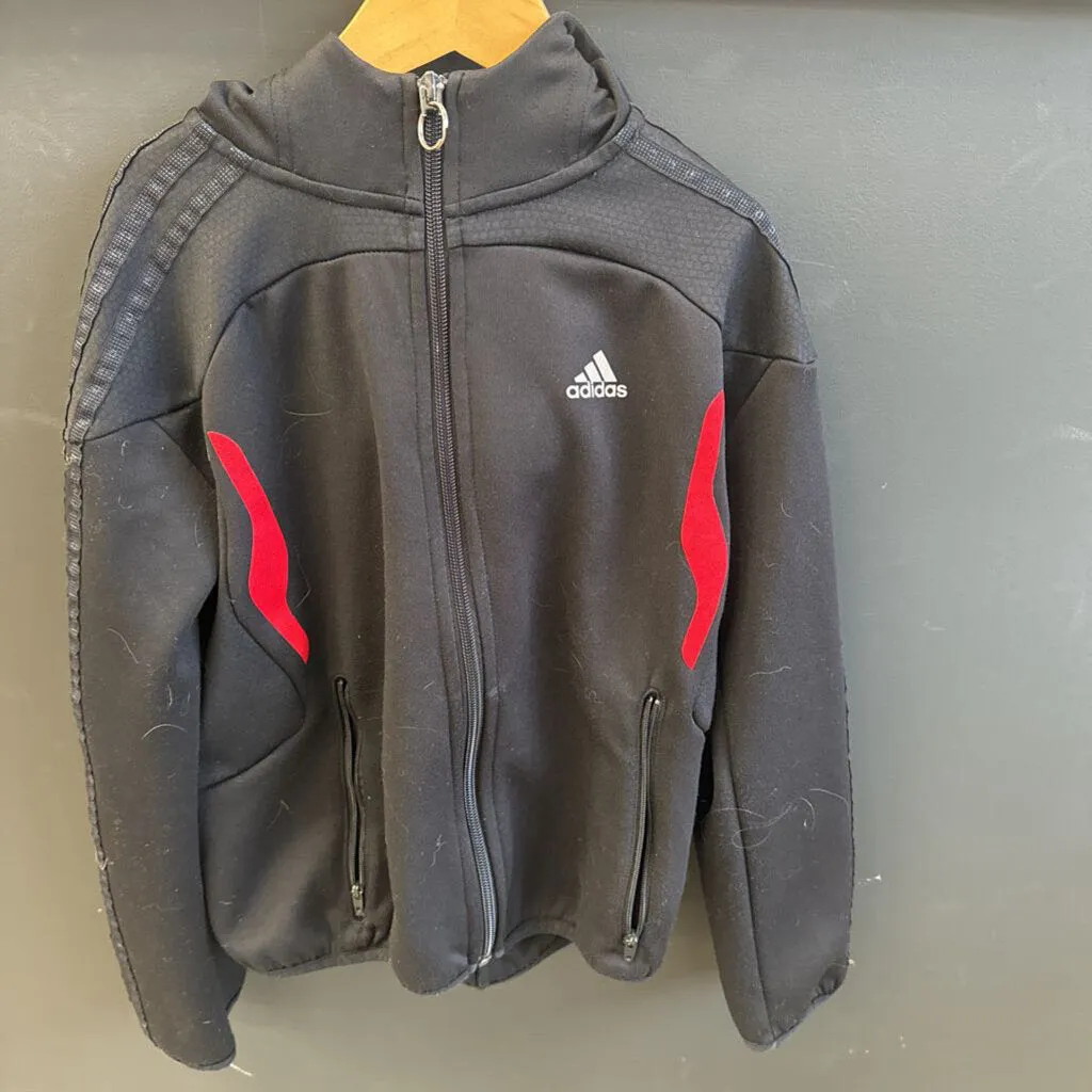 Adidas - Kids Climalite Hoodie Jacket - MSRP comp $60: Black-children-SM