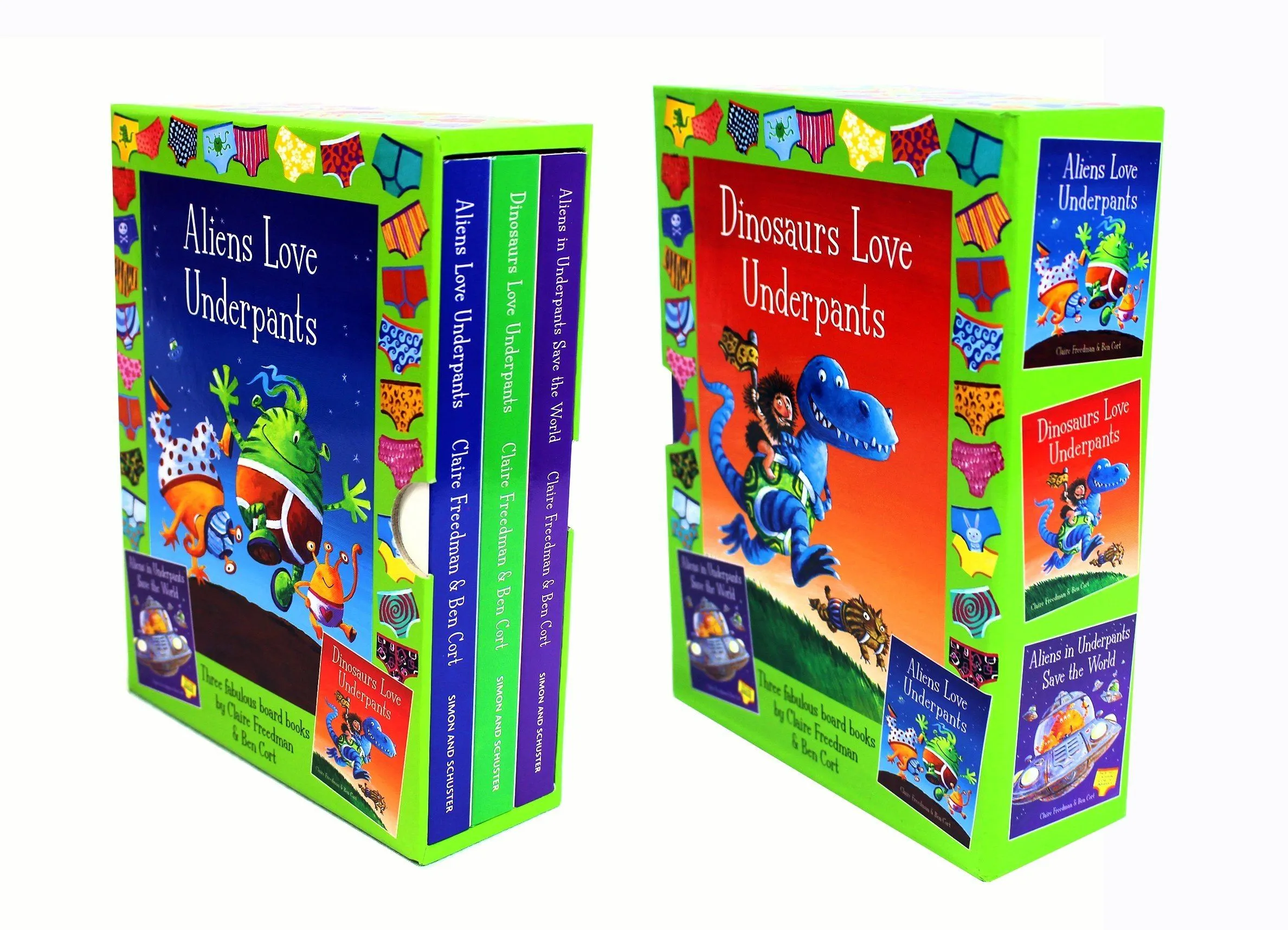 Aliens & Dinosaur Love Underpants 3 Books Box Set