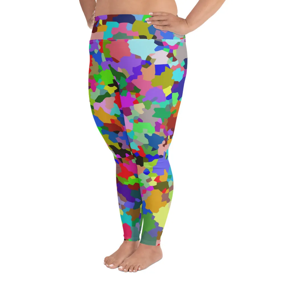 All-Over Print Plus Size Leggings Speckle