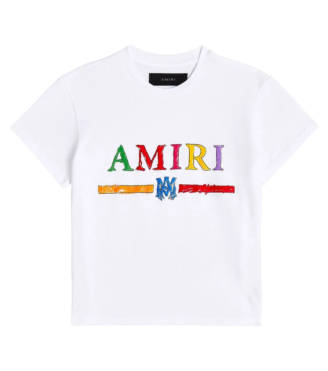 Amiri Cotton Jersey Crayon Sketch T-Shirt, White