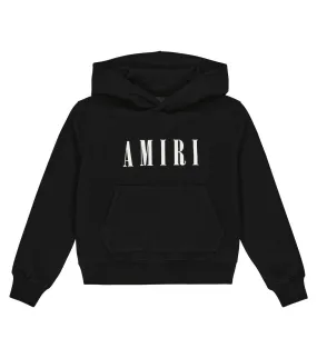 Amiri Print Cotton Jersey Hoodie, Black