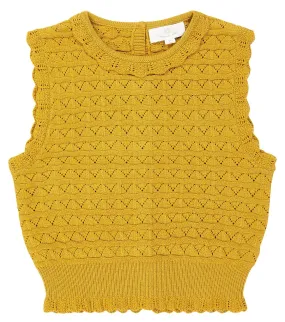 Amy vest in cotton blend C'era una volta, yellow