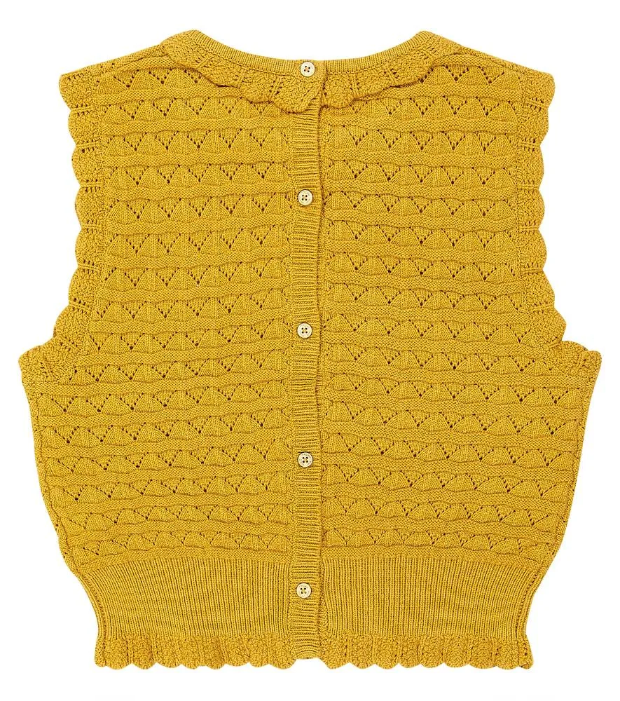 Amy vest in cotton blend C'era una volta, yellow