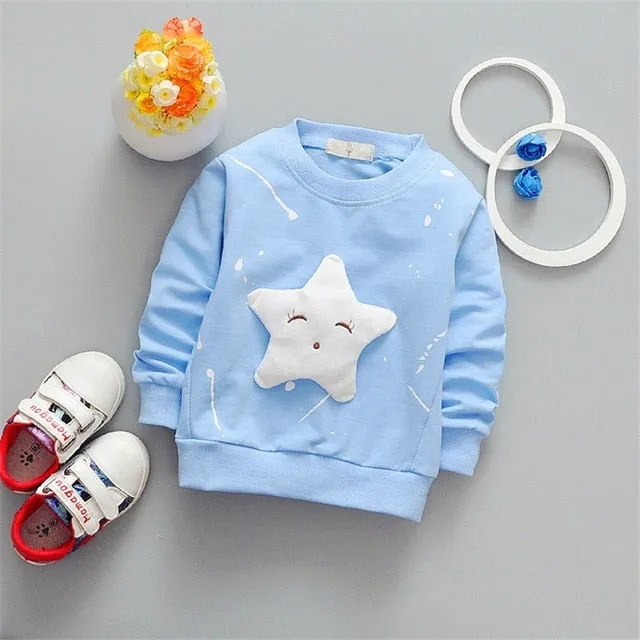 Baby Girls Banner Star Long Sleeve T Shirts