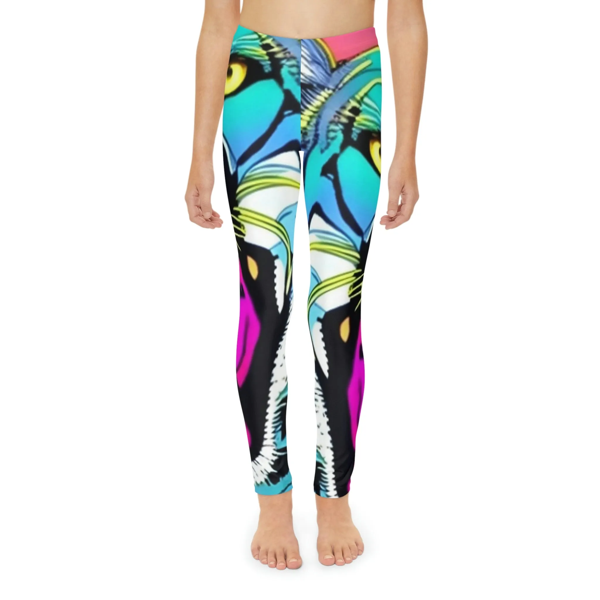 Beautiful Panther Youth Full-Length Leggings (AOP)