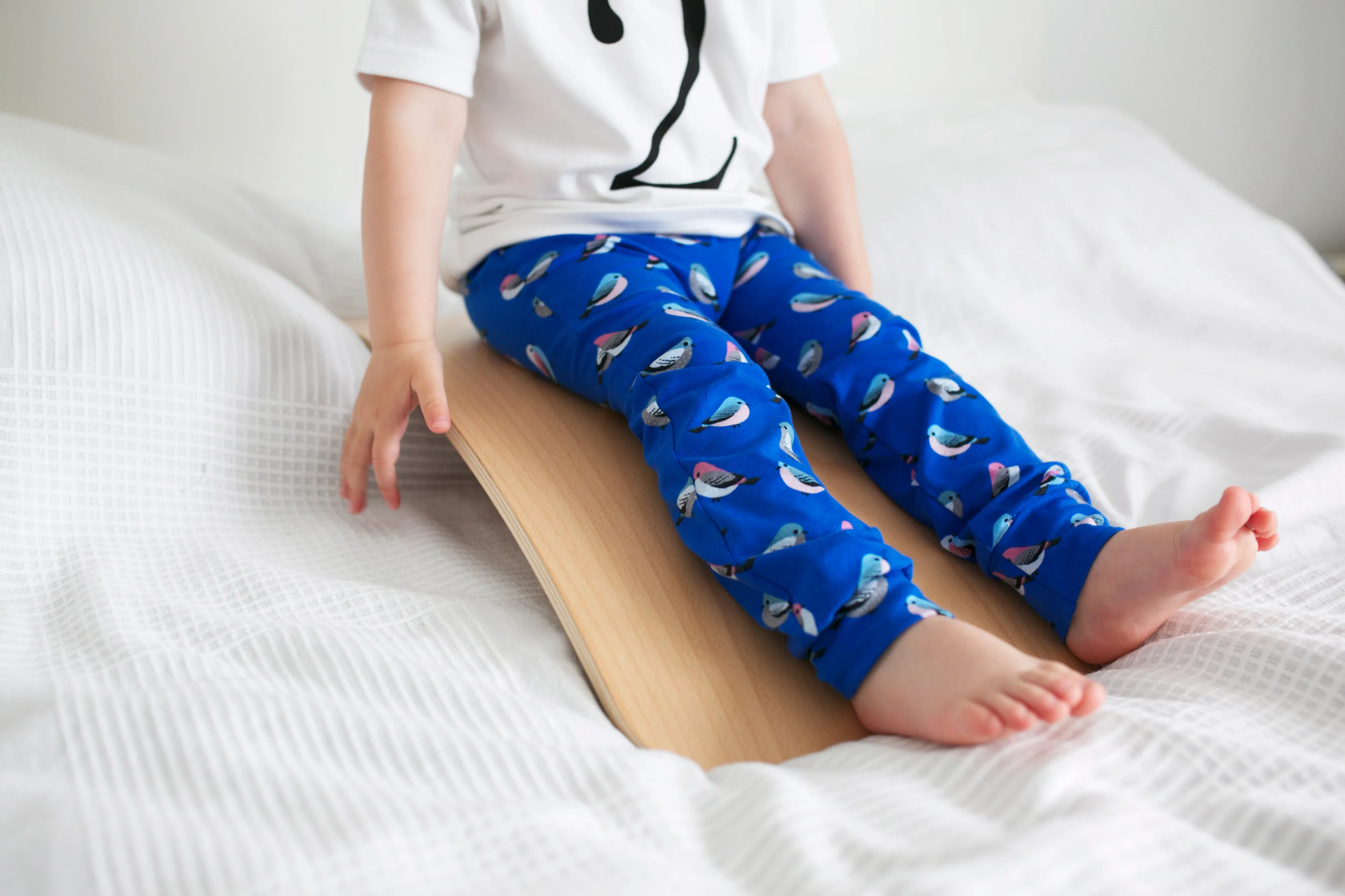 Blue Bird Print Leggings