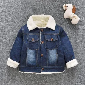 Casual Denim Children's Coat