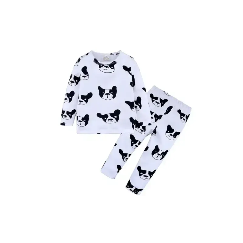 Children’s eyelash cloud print brushed children’s homewear cotton set