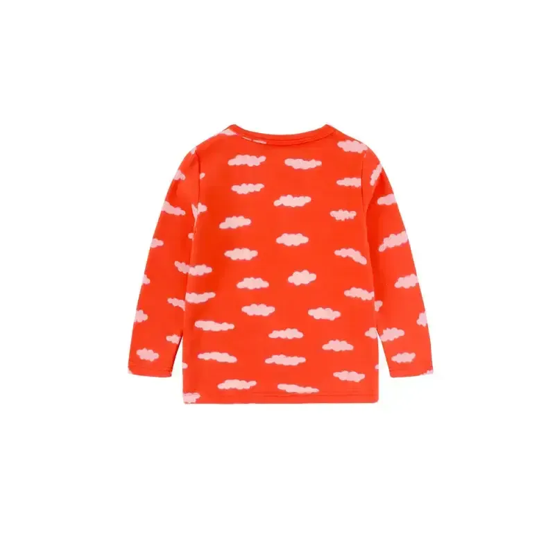 Children’s eyelash cloud print brushed children’s homewear cotton set