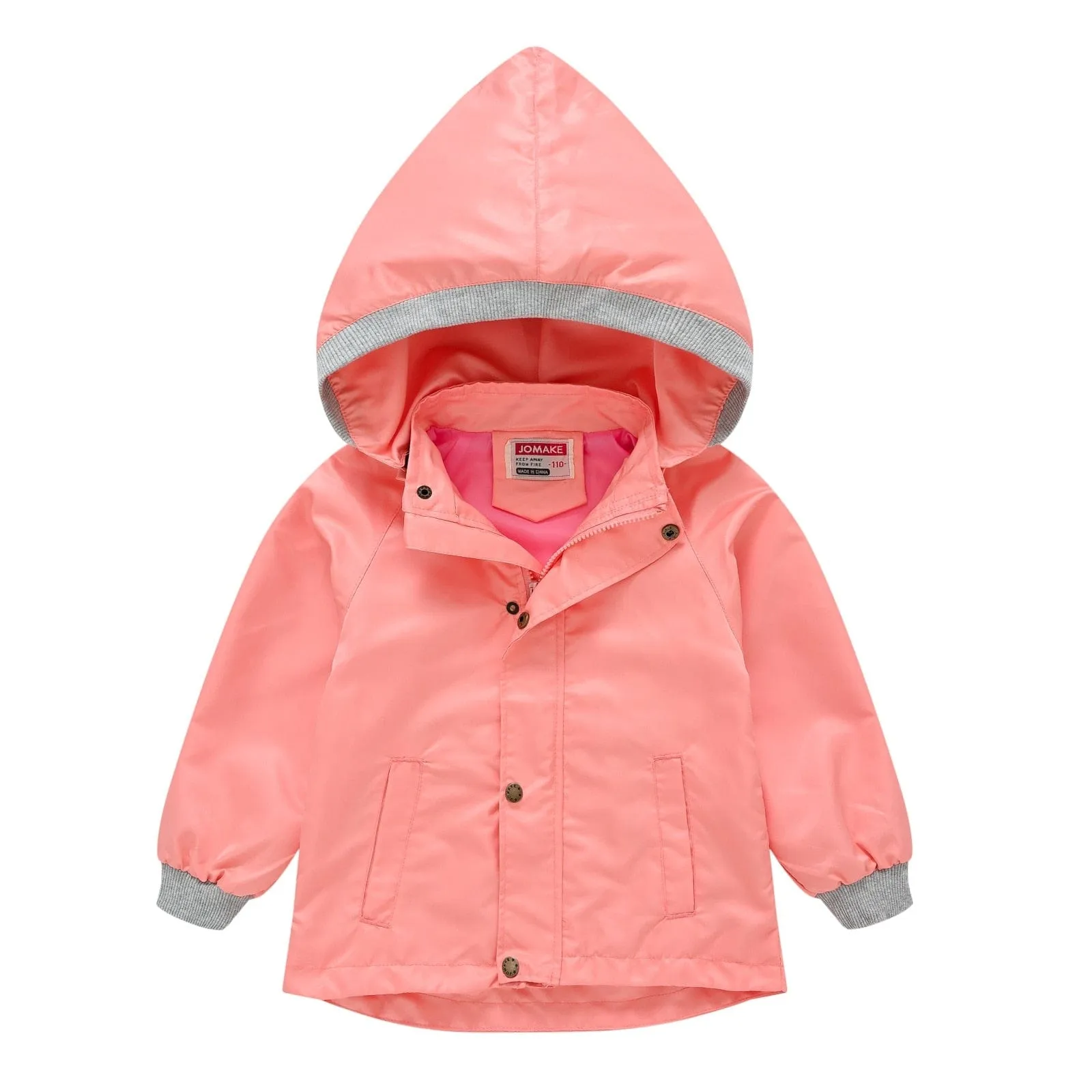 Children's Hooded Waterproof Jacket (9 Colors)