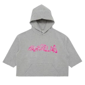 Children's hoodie MM6 Maison Margiela Gray melange/Super pink