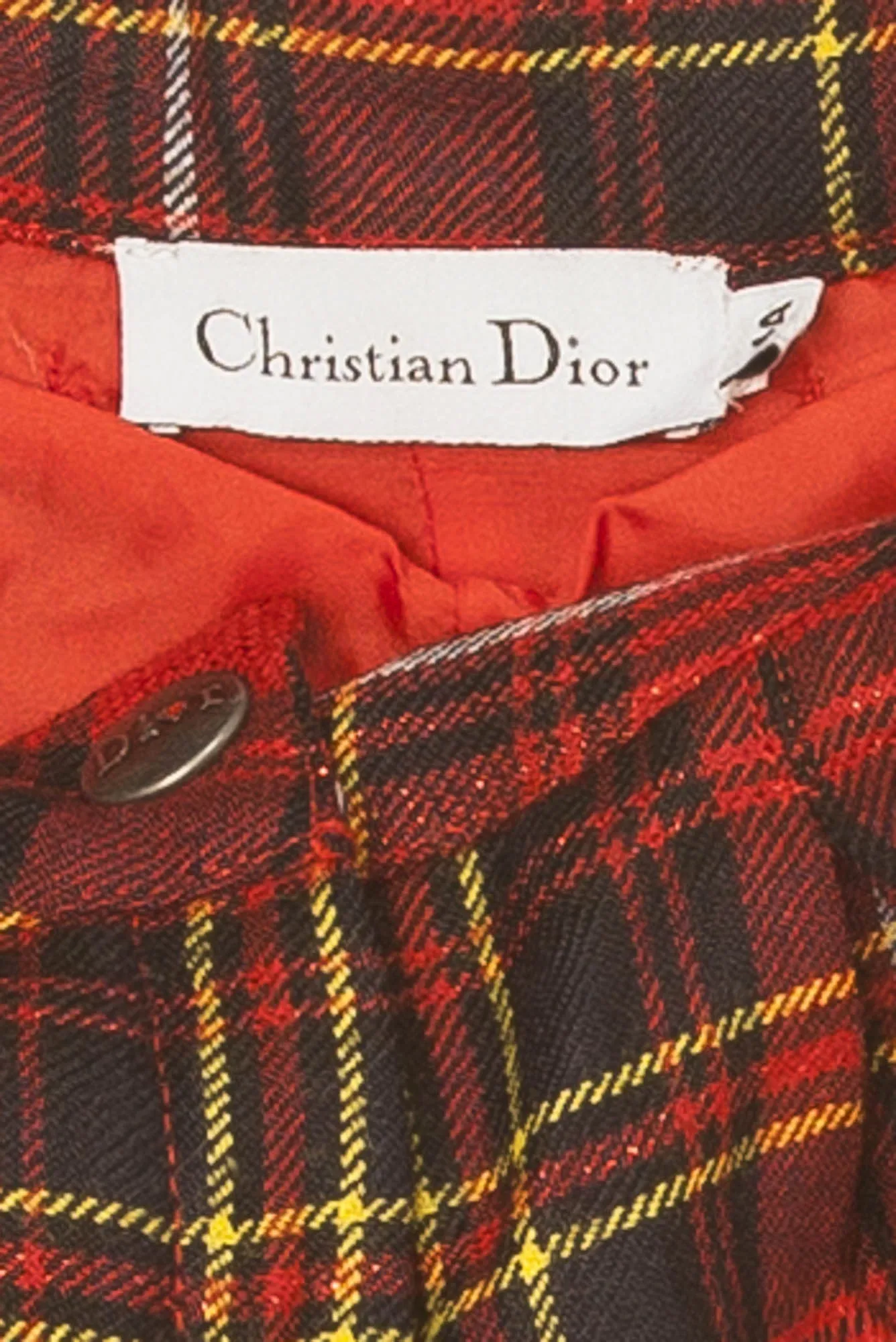 Christian Dior - Red Plaid Pants - 4A