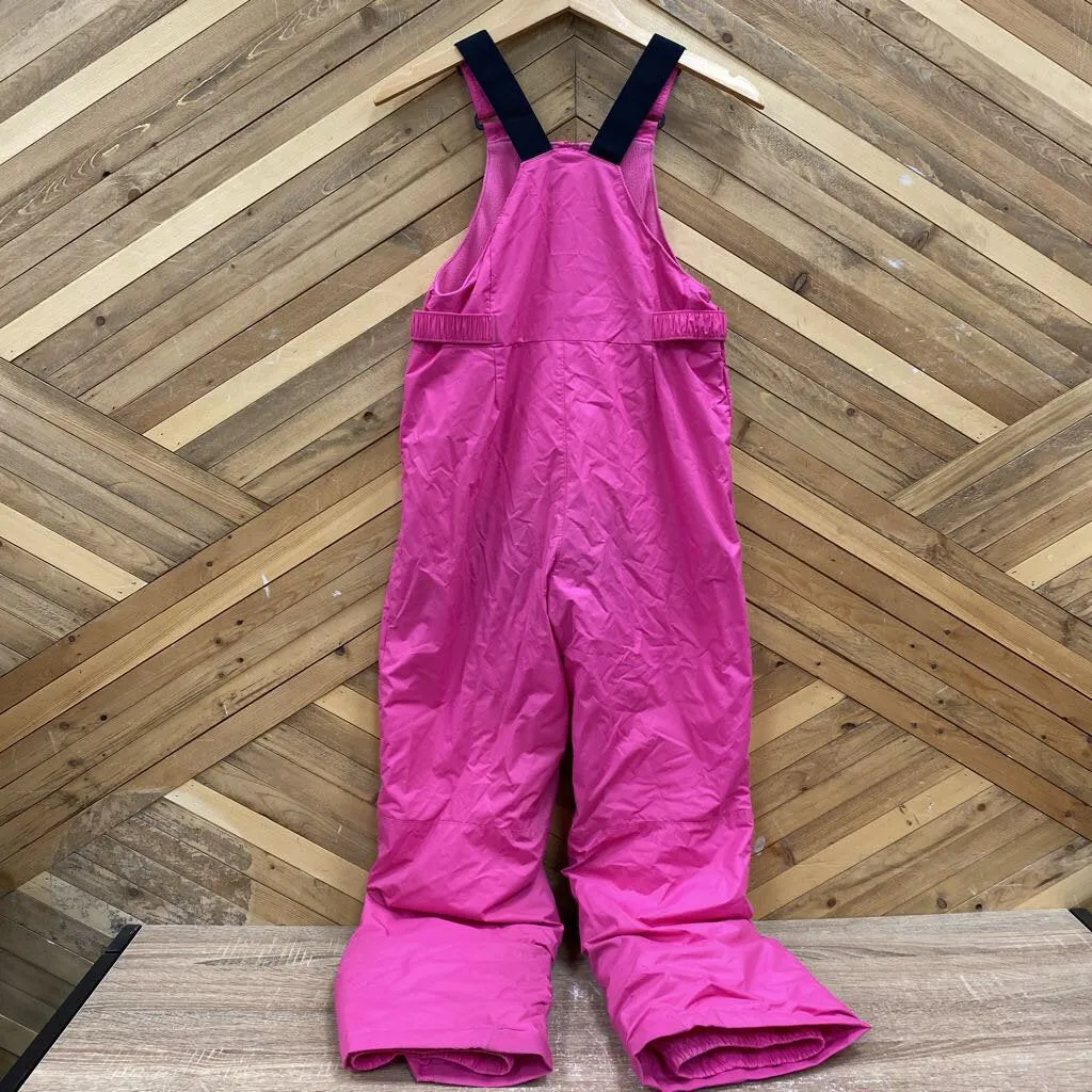 Columbia- bib youth snow pants- MSRP $115 : Pink -children-LG