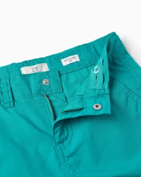 Cotton Chino Shorts for Boys 'Midi', Green