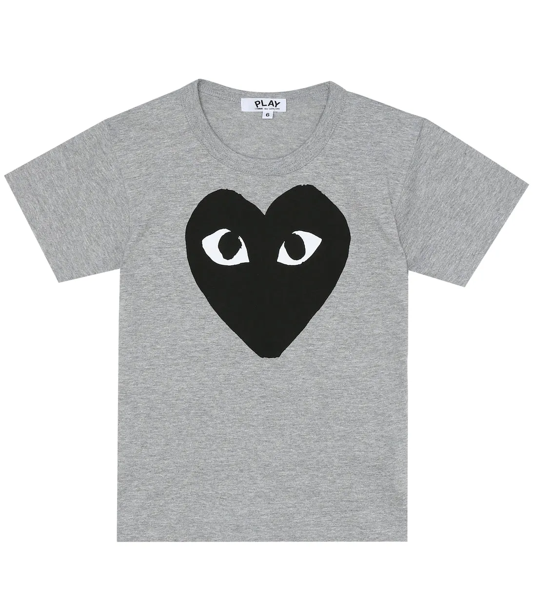 Cotton T-shirt with Big Heart logo Comme des Garçons Play, gray