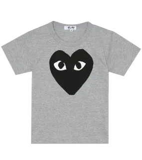 Cotton T-shirt with Big Heart logo Comme des Garçons Play, gray