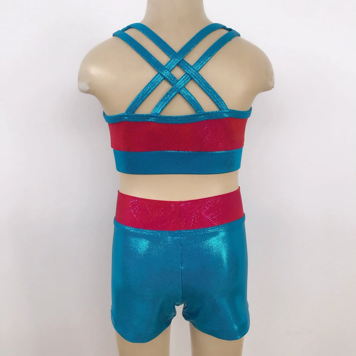 Ditto Dancewear Gymnastics Set w/Scrunchie - Ombre