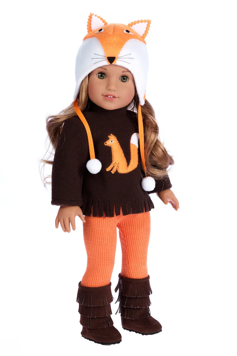 Foxy - Doll Clothes for 18 inch American Girl Doll- 4 Piece Doll Outfit - Hat, Blouse, Leggings and Boots