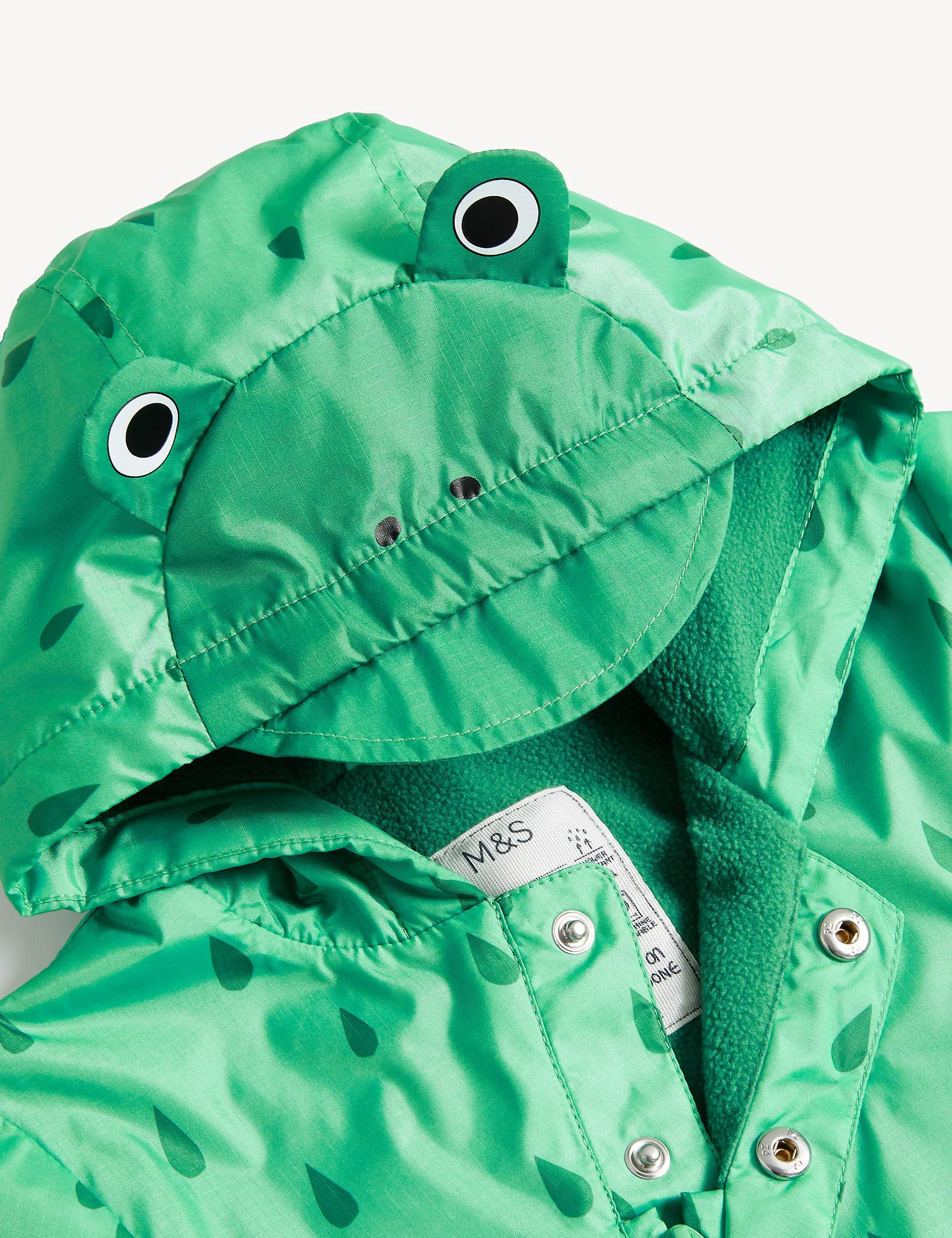 Frog costume with hood (0-3 years) Marks & Spencer, green mix