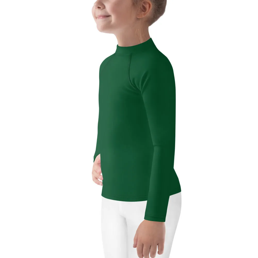 GG - Children's Long Sleeve T-Shirt with Rash Guard - Forest Green