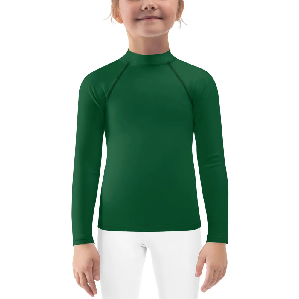 GG - Children's Long Sleeve T-Shirt with Rash Guard - Forest Green