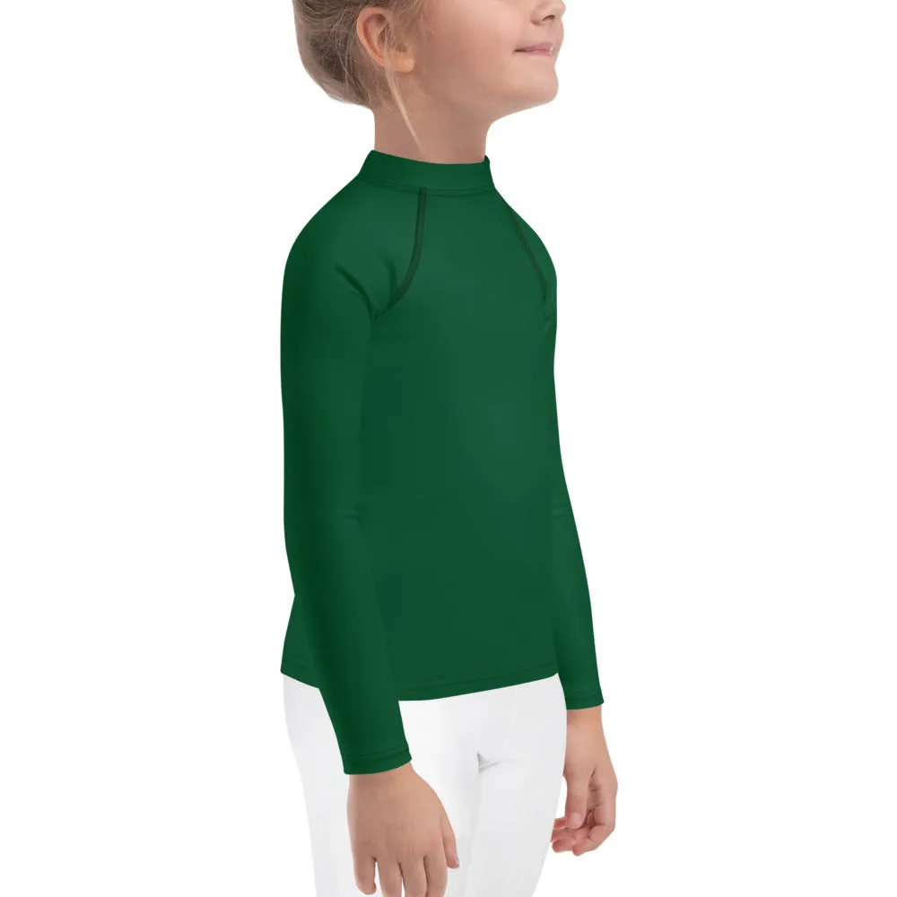 GG - Children's Long Sleeve T-Shirt with Rash Guard - Forest Green