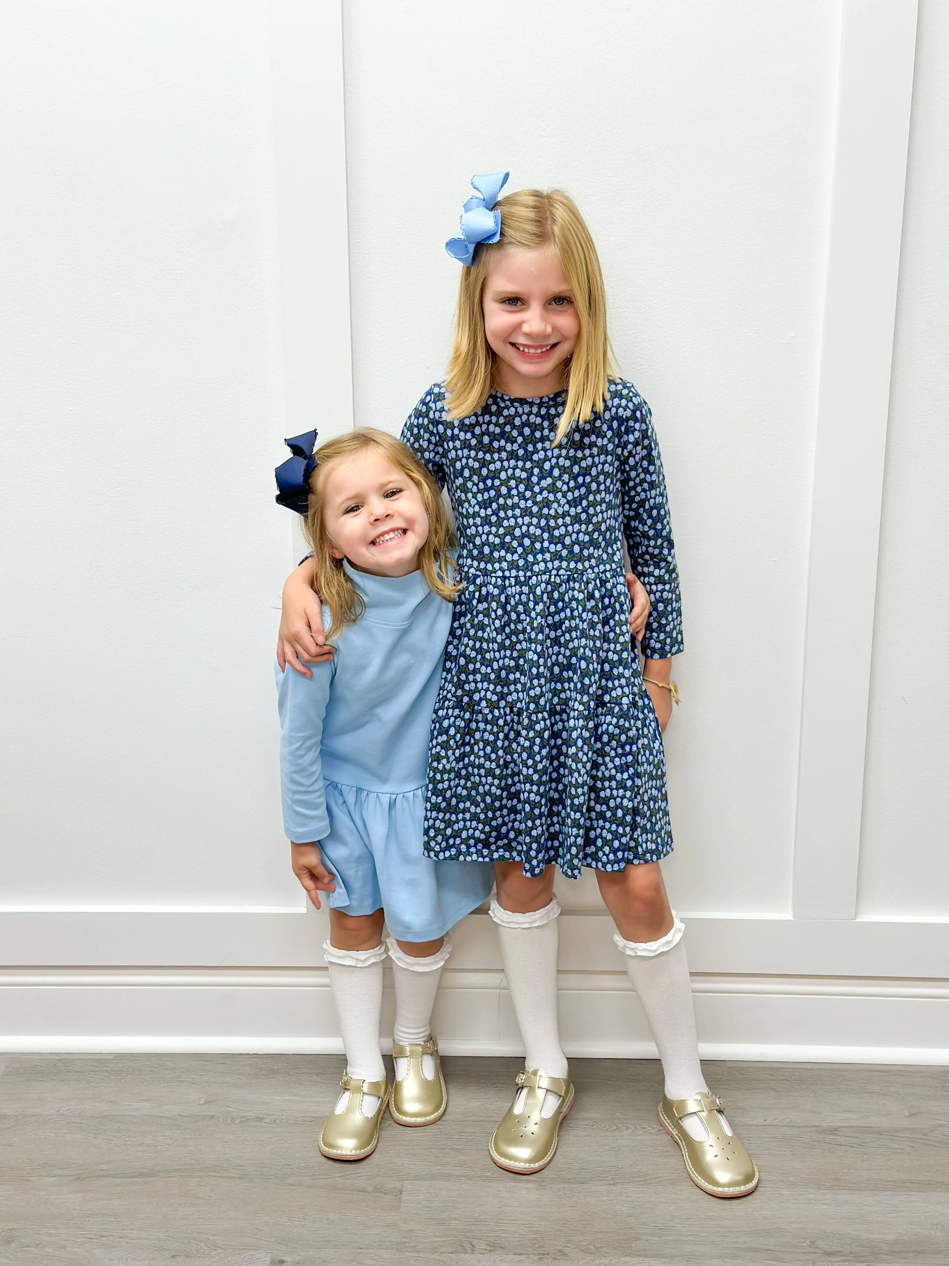 Girls Ashton Dress - Blue Wildflower