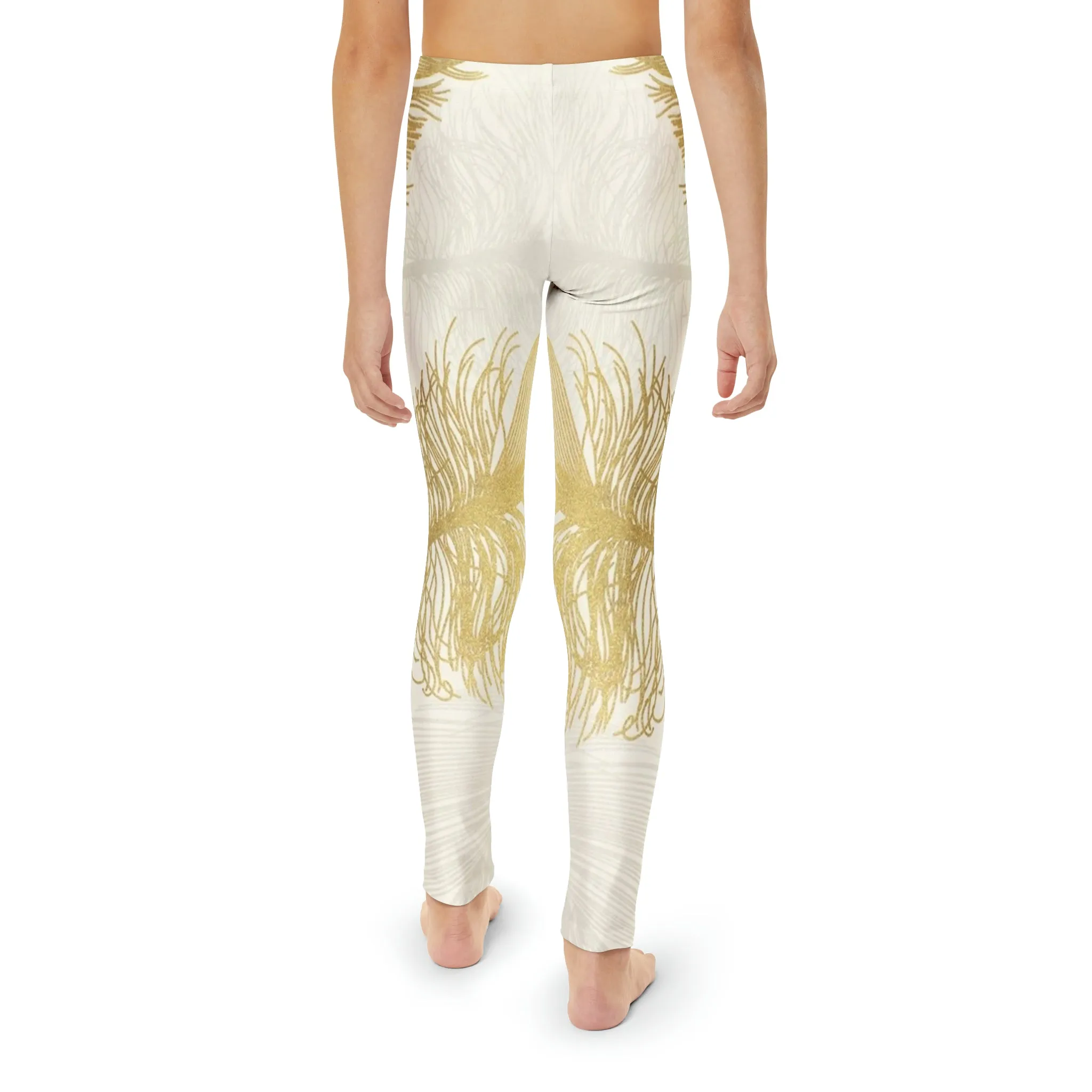 Golden Feathers - Inovax Youth Full-Length Leggings