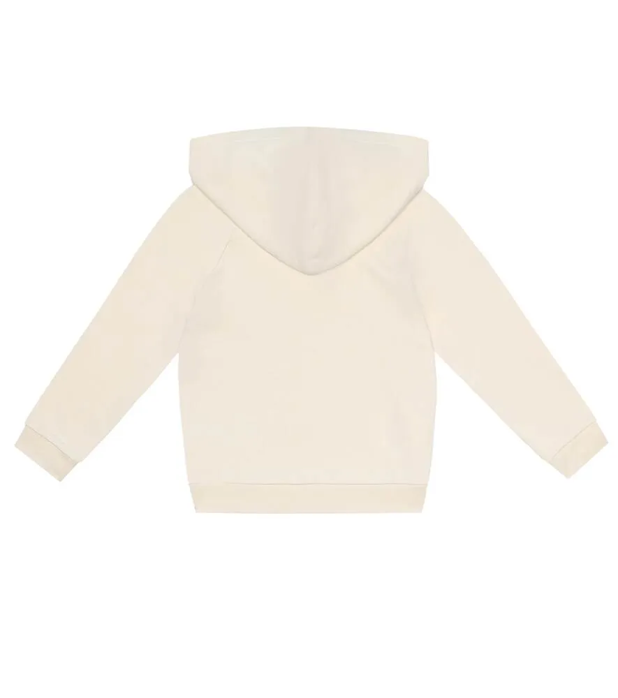 Gucci cotton logo hoodie, white