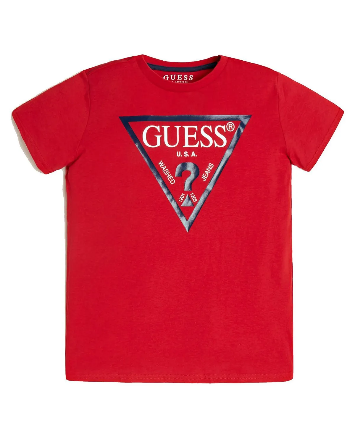 GUESS Classic Soft Jersey Big Boys Short Sleeve Logo T-Shirt