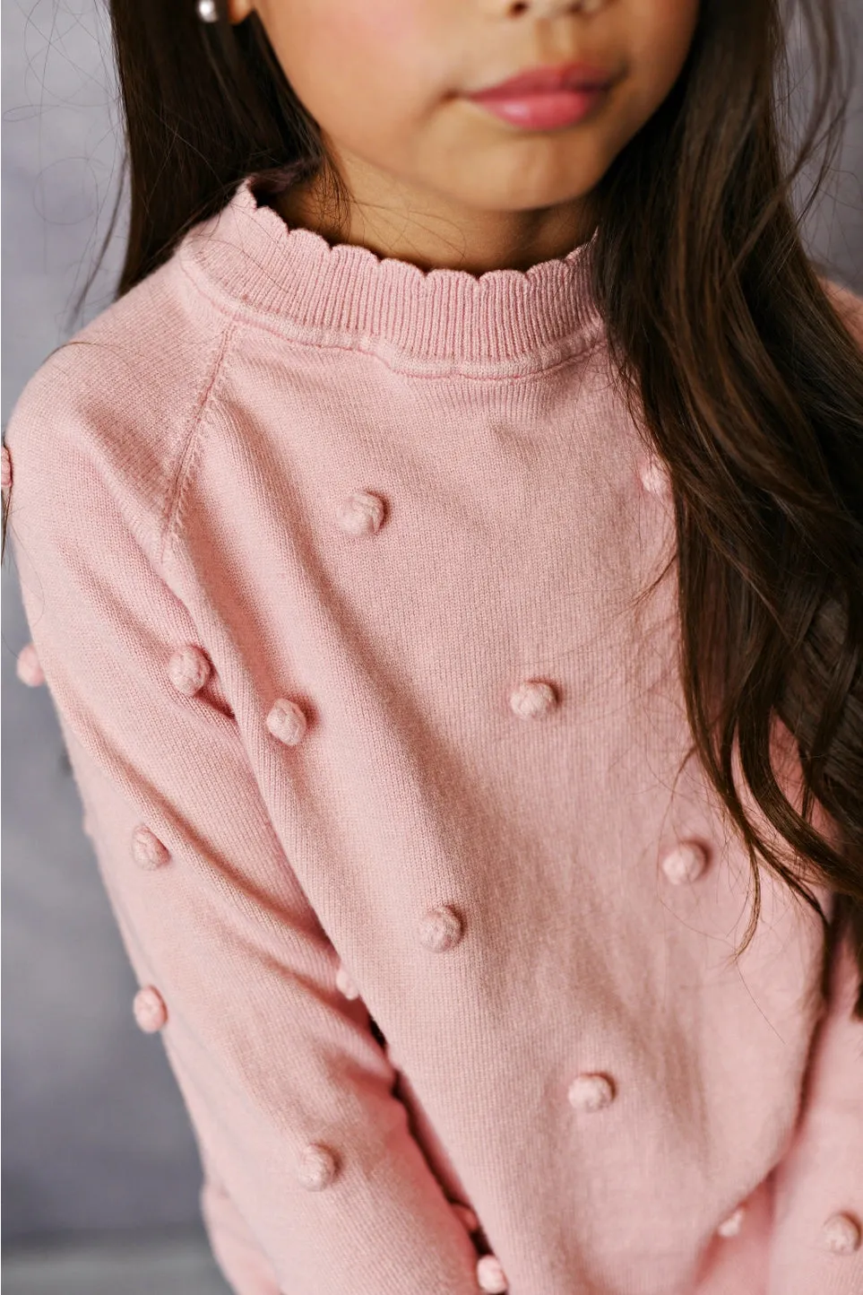 HUNTIQUE | Pink | Pom Pom Sweater