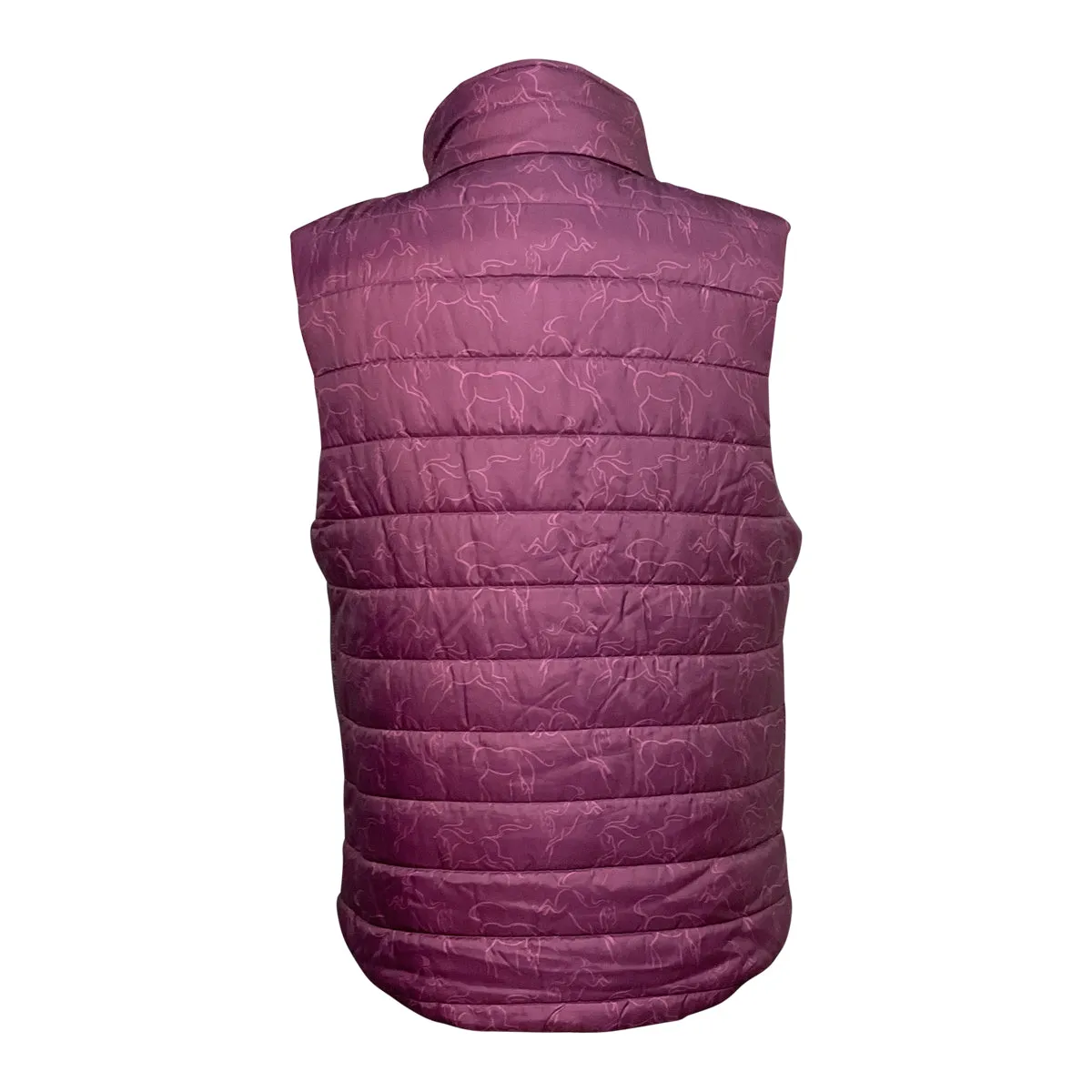 Kerrits Quilted Vest in Purple Ponies - Children's Large