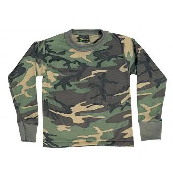 Kids Long Sleeve Camo T-shirt