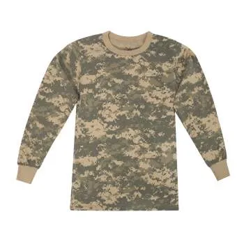 Kids Long Sleeve Camo T-shirt