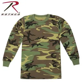 Kids Long Sleeve Camo T-shirt