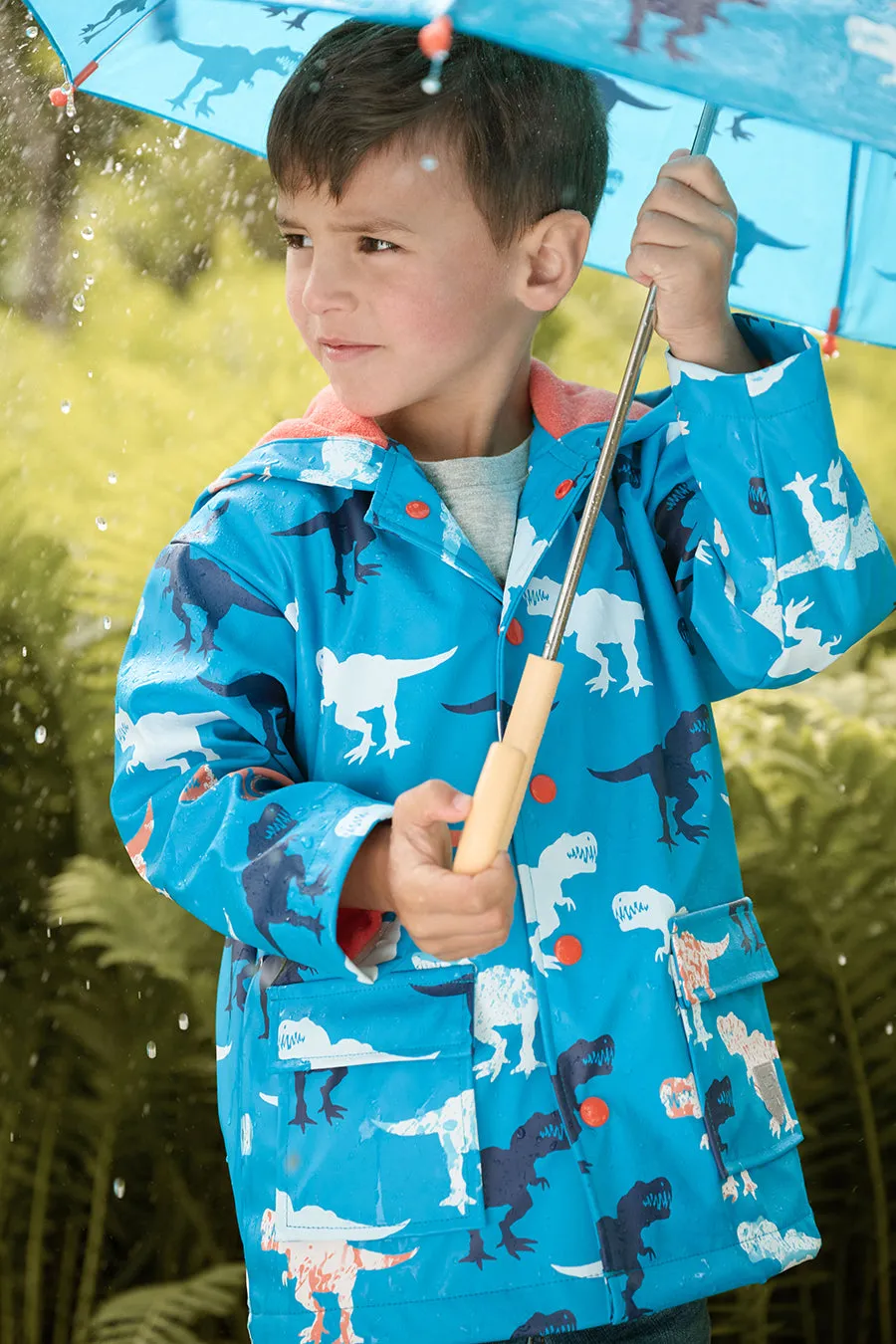 Kids Rain Jacket Hatley Giant T-Rex