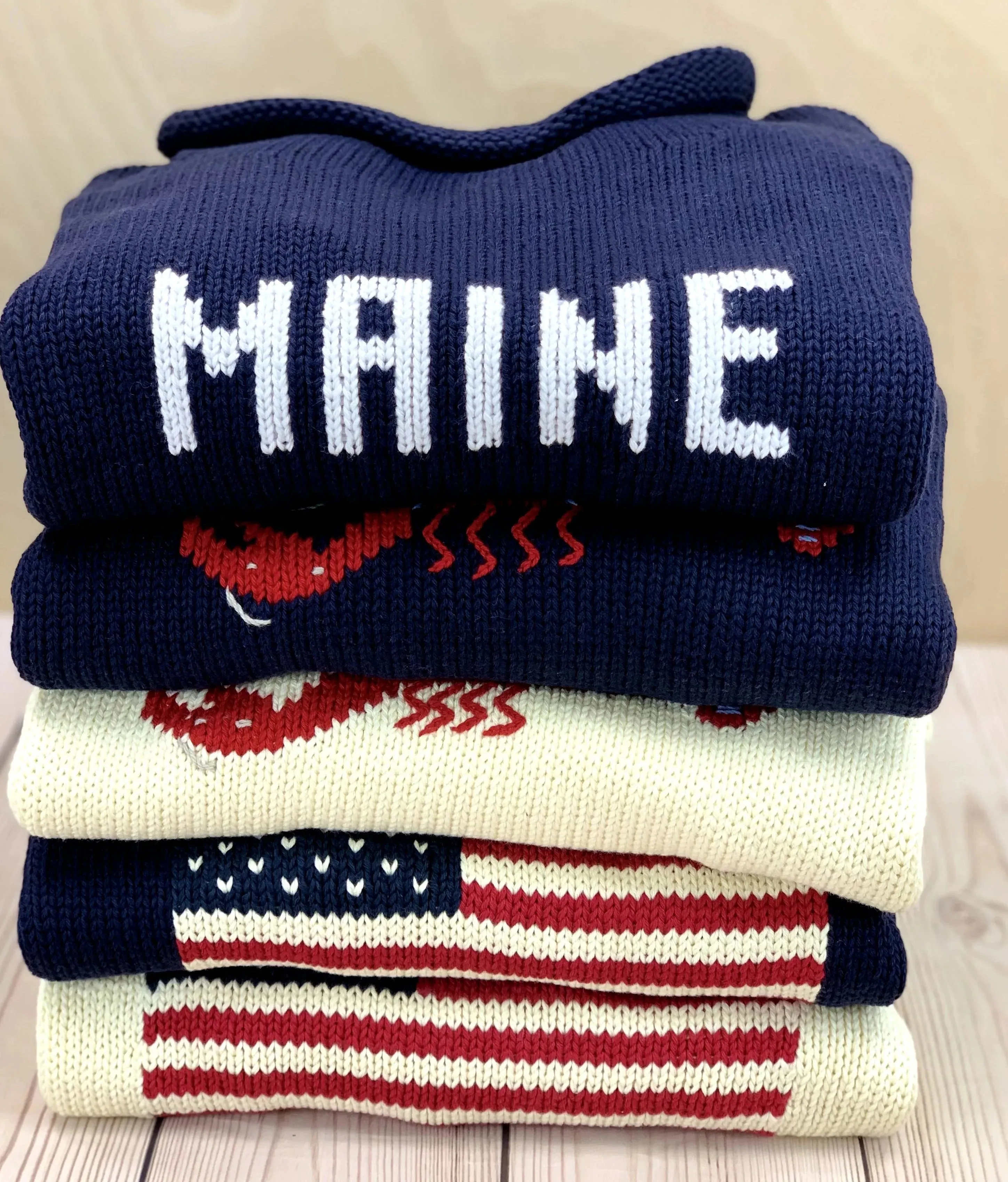 Ladies Navy Maine Sweater